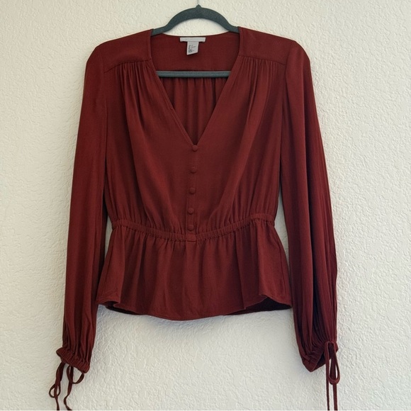 H&M Blouse Size 4~Dark Rust - Picture 5 of 7